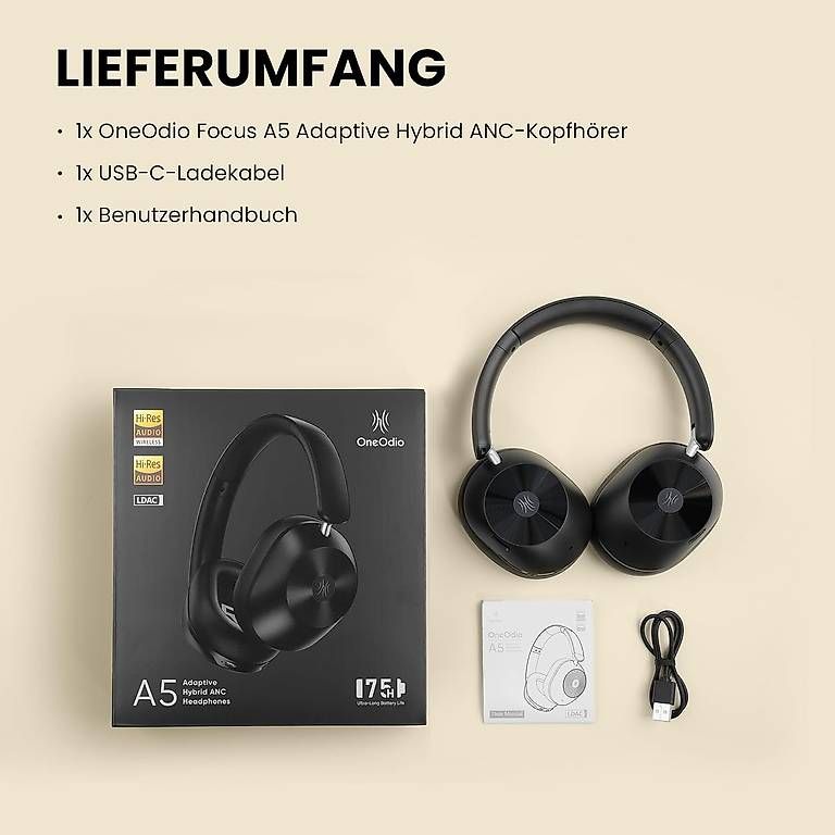 Cuffie: OneOdio A5 Over Ear Kopfhörer Kabellos Bluetooth – Nuovo (secondo la descrizione) da Kreuzlingen venduto da Best-Deal-Oase 7