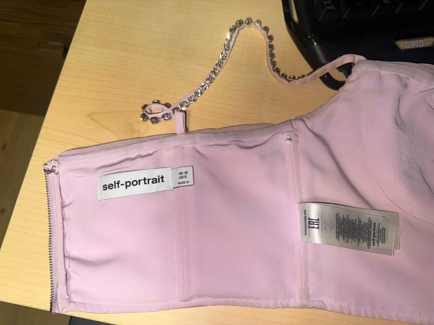 Self-Portrait Tops: Self-Portrait Crystal Embellished Bustier Pink – D'occasion à Schattdorf par Remligand 5