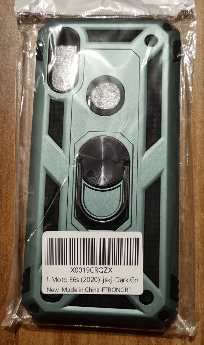 Cover & Protezioni schermo: Coque Moto E6s (2020) - Neuve, vert foncé avec support – Nuovo e nell'imballaggio originale da Courtepin venduto da marco_polo_xiii