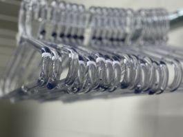 Lot of 20 Clear Plastic Hangers for Spring Closet Organizati