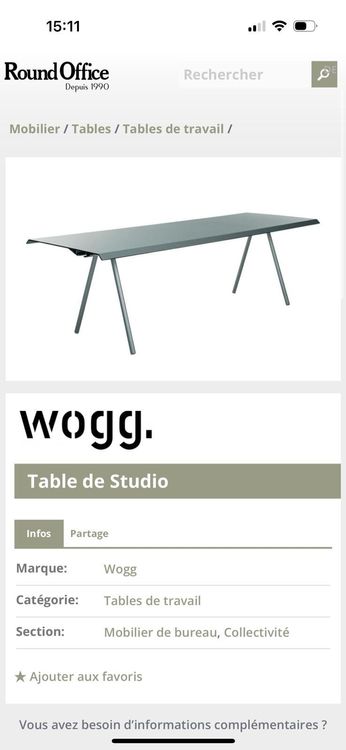 Wogg Tische: Table studio aluminium design vintage – Gebraucht aus Vevey von calvin_h 6