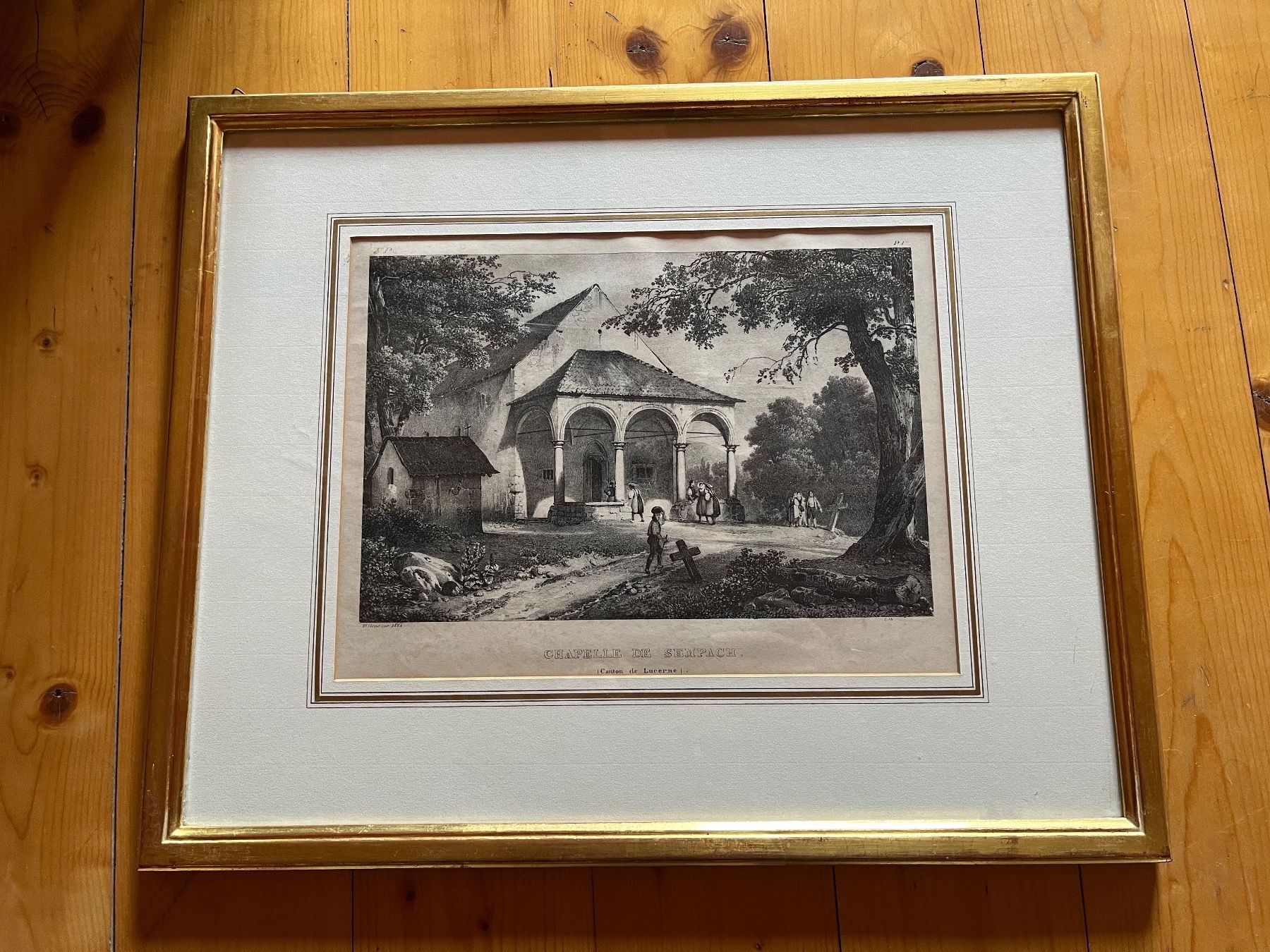 Incisioni: Kapelle von Sempach / Schweiz Eidgenossen – Usato da Maienfeld venduto da DivicoHelveticus