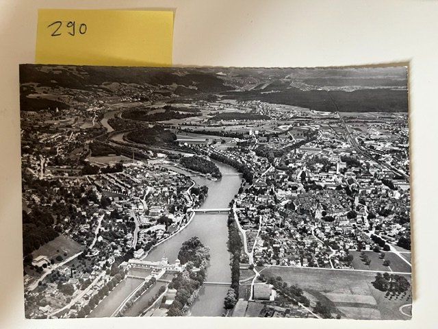 Ansichtskarten: Ansichtskarte Aarau Flug-Foto, alt – Gebraucht aus Niederwil AG von dahu75