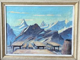 Gemälde Alpenlandschaft, Faulhorn, guter Zustand