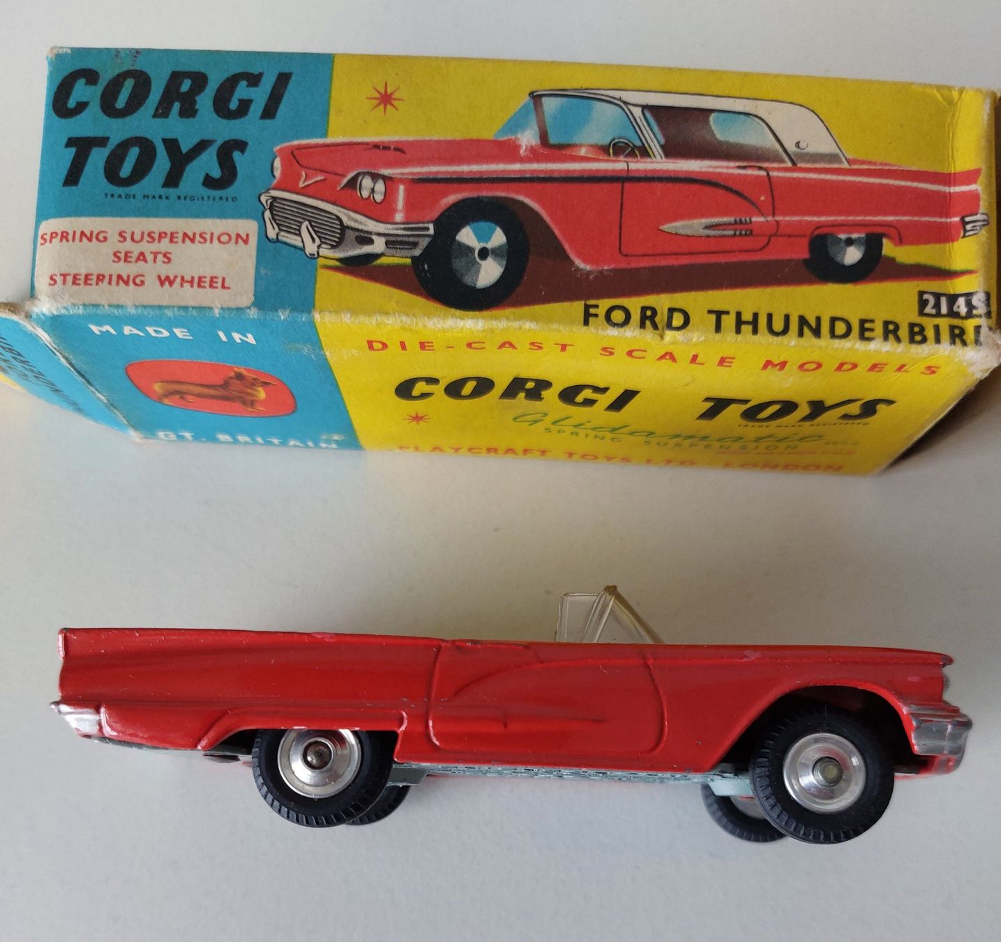Corgi Toys Modellini d'auto: Corgi Toys 214S Ford Thunderbird  mit Original Box – Usato da Schenkon venduto da Elbarto007 6