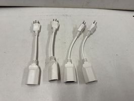 4x Adapter Kabel / Stromkabel, weiss (C342)