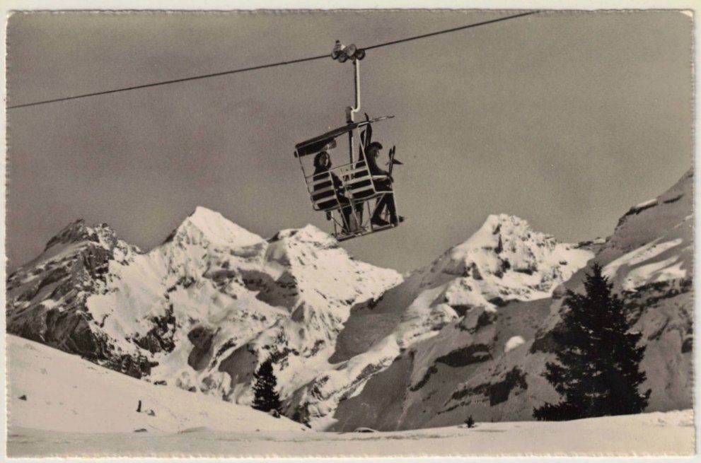 Ansichtskarten: Kandersteg - Sessellift Oeschinen Farb Version – Gebraucht aus Binningen von Mountainrider
