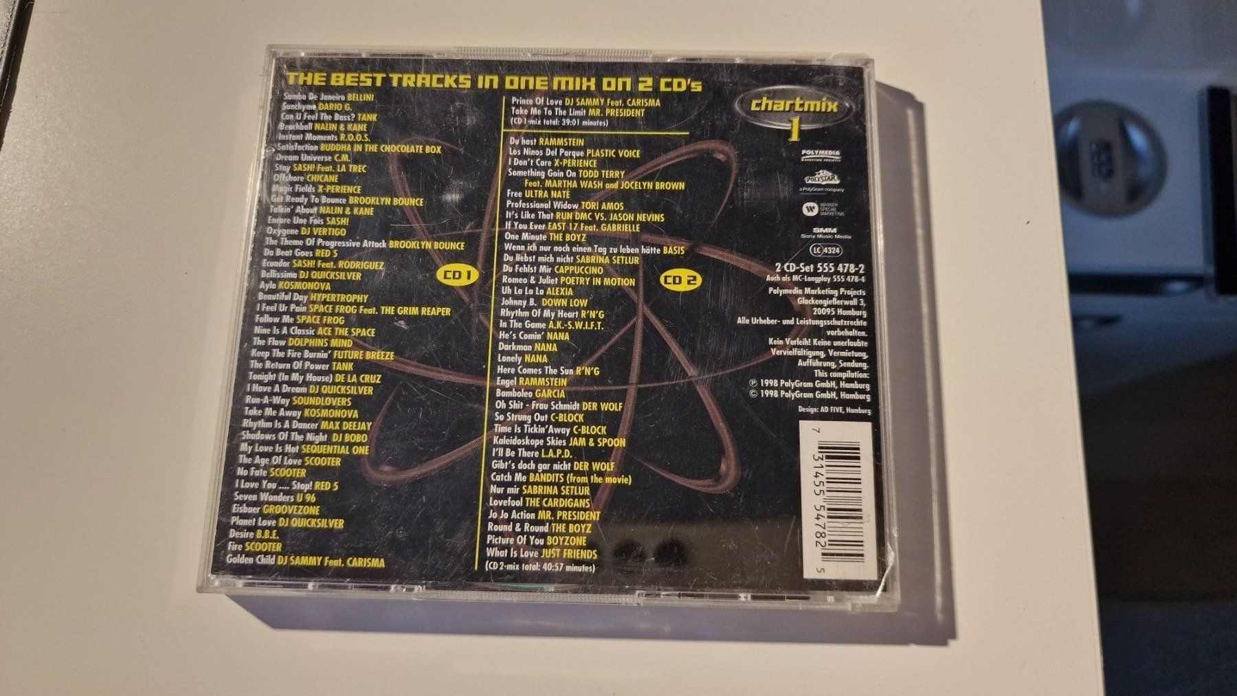 CD: CD Doppel - Chart Mix 1 Various Artists 90 er Hits – Usato da Sempach Station venduto da SwissRolli 1