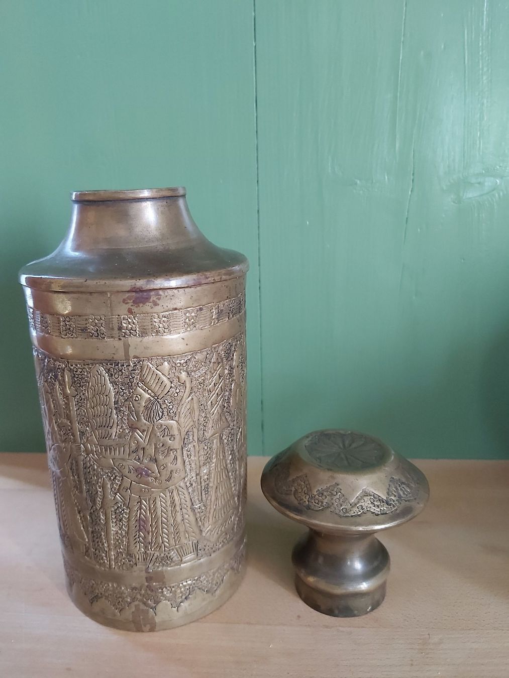 Flaschen: Versand möglich! Evtl. assyrisch Messing Flasche, Deckel – Gebraucht aus Winterthur von Goldpipau 4