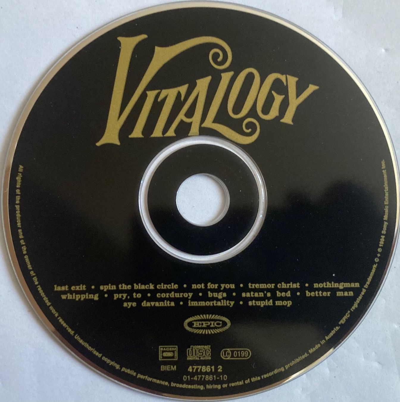 CDs: PEARL JAM - VITALOGY – Gebraucht aus Poliez-Pittet von Newtown-Records 3