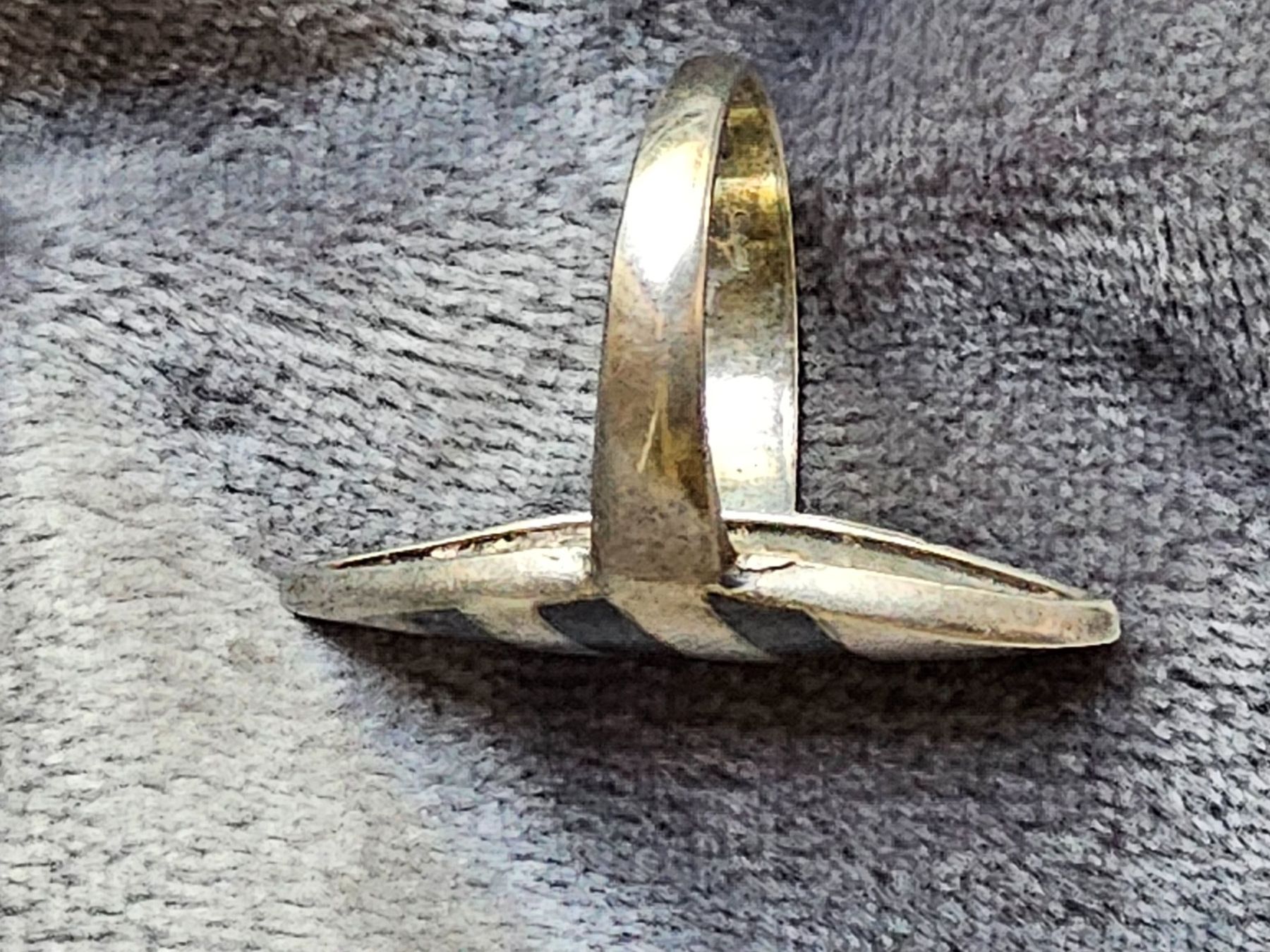 Anelli: Vintage Sterling Silber Ring mit Onyx, Grösse 52 – Usato da Zürich venduto da SciTec 4