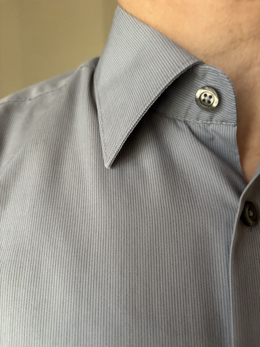 Camicie: Einhorn Herrenhemd grau, Gr. 42, slim line – Usato da Bassersdorf venduto da TB01011 1