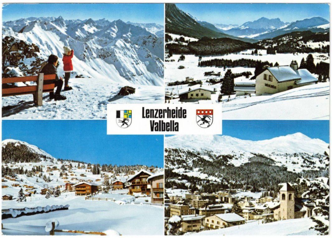 Cartoline postali: Lenzerheide - 4 Bild AK – Usato da Binningen venduto da Mountainrider