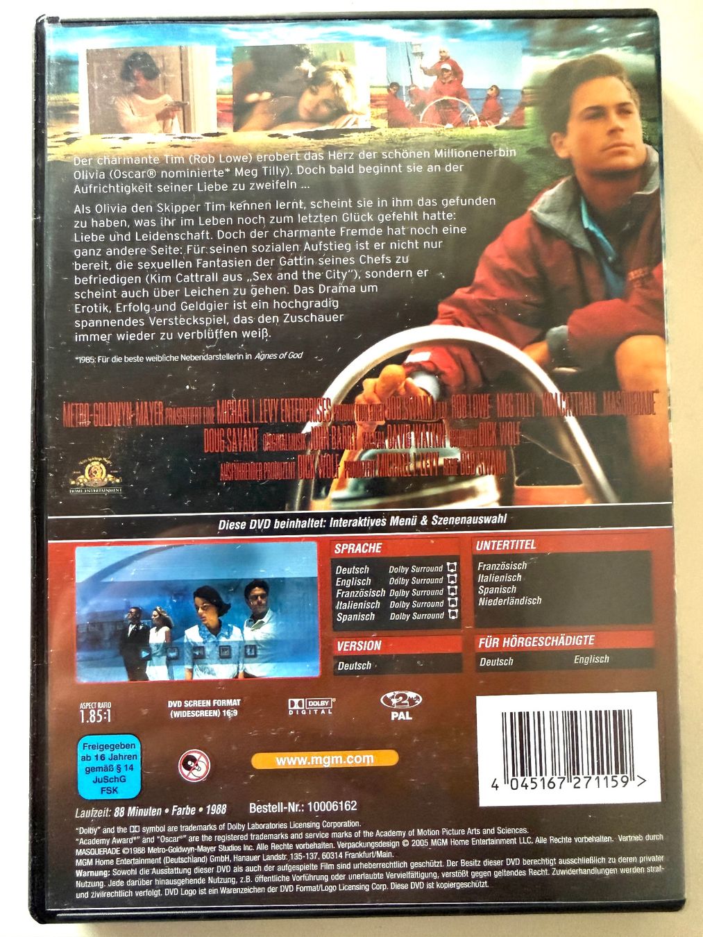 Tutti i DVDs: DVD Masquerade - Ein tödliches Spiel – Usato da Gasel venduto da Alter_Ego 1