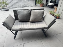 2er Lounge, Polyrattan, guter Zustand