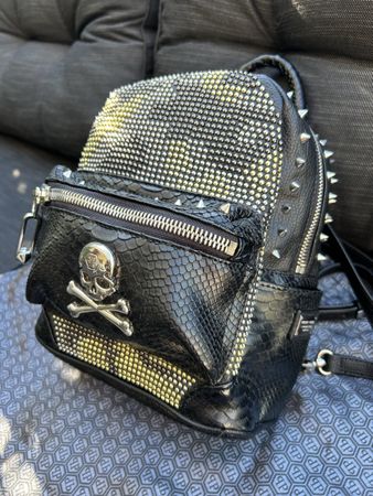 Philipp Plein Kunstleder Nieten Skull