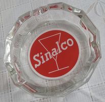 Vintage SINALCO Aschenbecher Glas 70er Jahre 