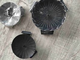 3er Set Kerzenhalter aus Metall, schwarz