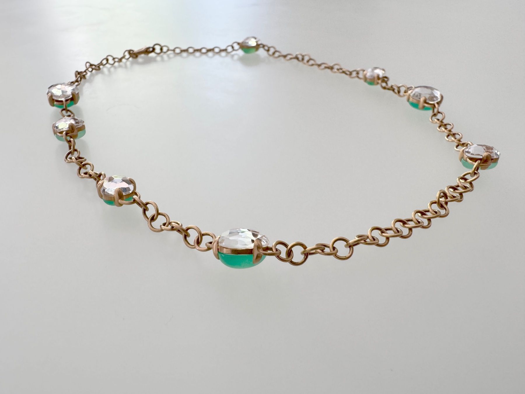Pomellato Catenine: Collier Pomellato Capri en Or Rose Mat / Chrysoprases – Nuovo (secondo la descrizione) da Geneve venduto da iBest 4