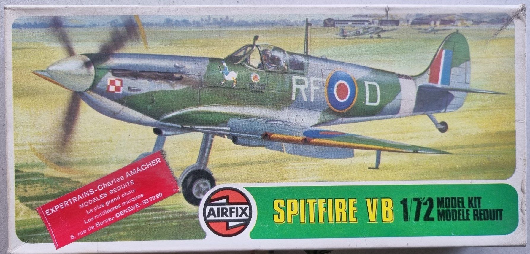 Airfix Kit di modellismo & Modellini statici: 1/72 Airfix Spitfire Vb (02046-2) – Usato da Grand-Lancy venduto da LFW