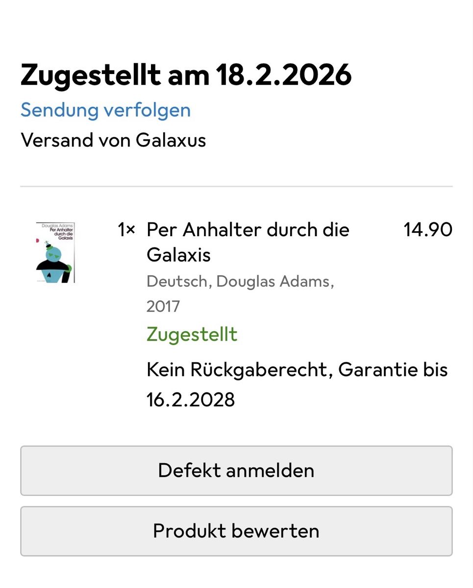Livres: Adam Douglas - Per Anhalter durch die Galaxis – D'occasion à Horgen par secondhandfirstclass 3
