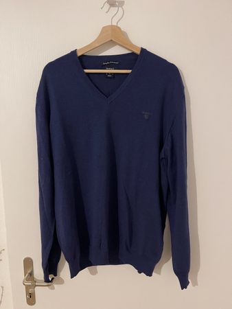 GANT woole Herrenpullover, Grösse XL, Marineblau, Top! Y2k