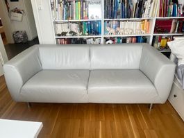 Schickes, graues Ledersofa - Top Zustand