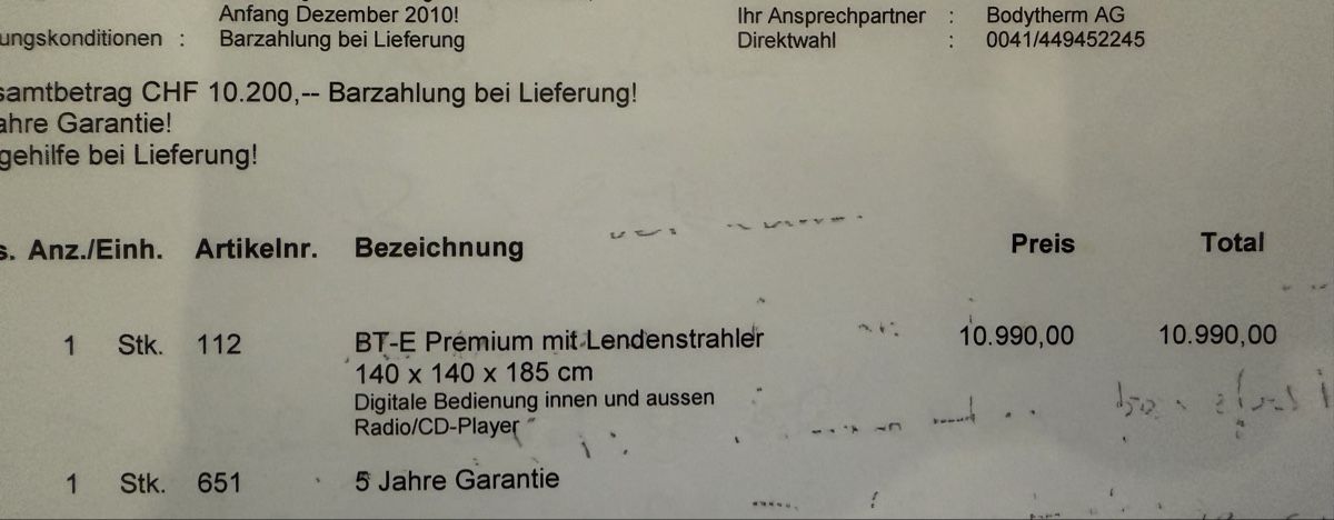 Sauna & Zubehör: Infrarot Sauna Bodytherm – Gebraucht aus Oberengstringen von Achanel 2
