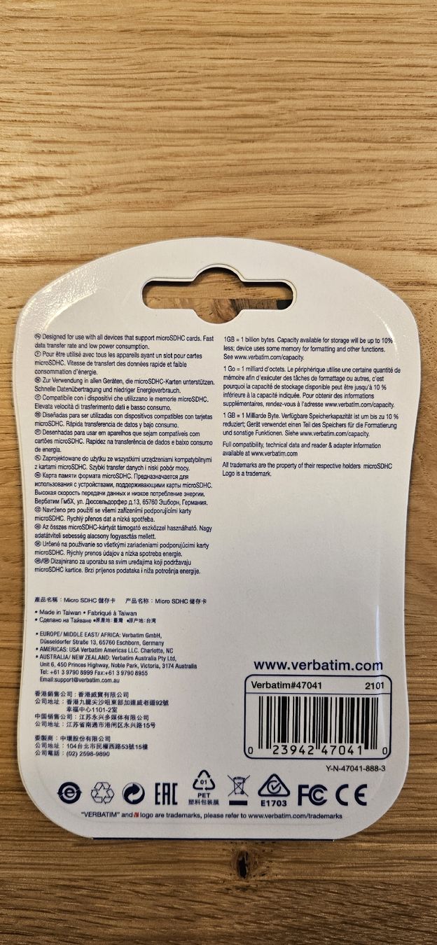 Verbatim Schede di memoria: Neu Verbatim microSDHC 32GB Pro V30 Adapter inkl. – Nuovo e nell'imballaggio originale da Olten venduto da sibi81 1