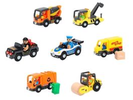 7 FAHRZEUGE & FIGUREN ZU HOLZEISENBAHNEN