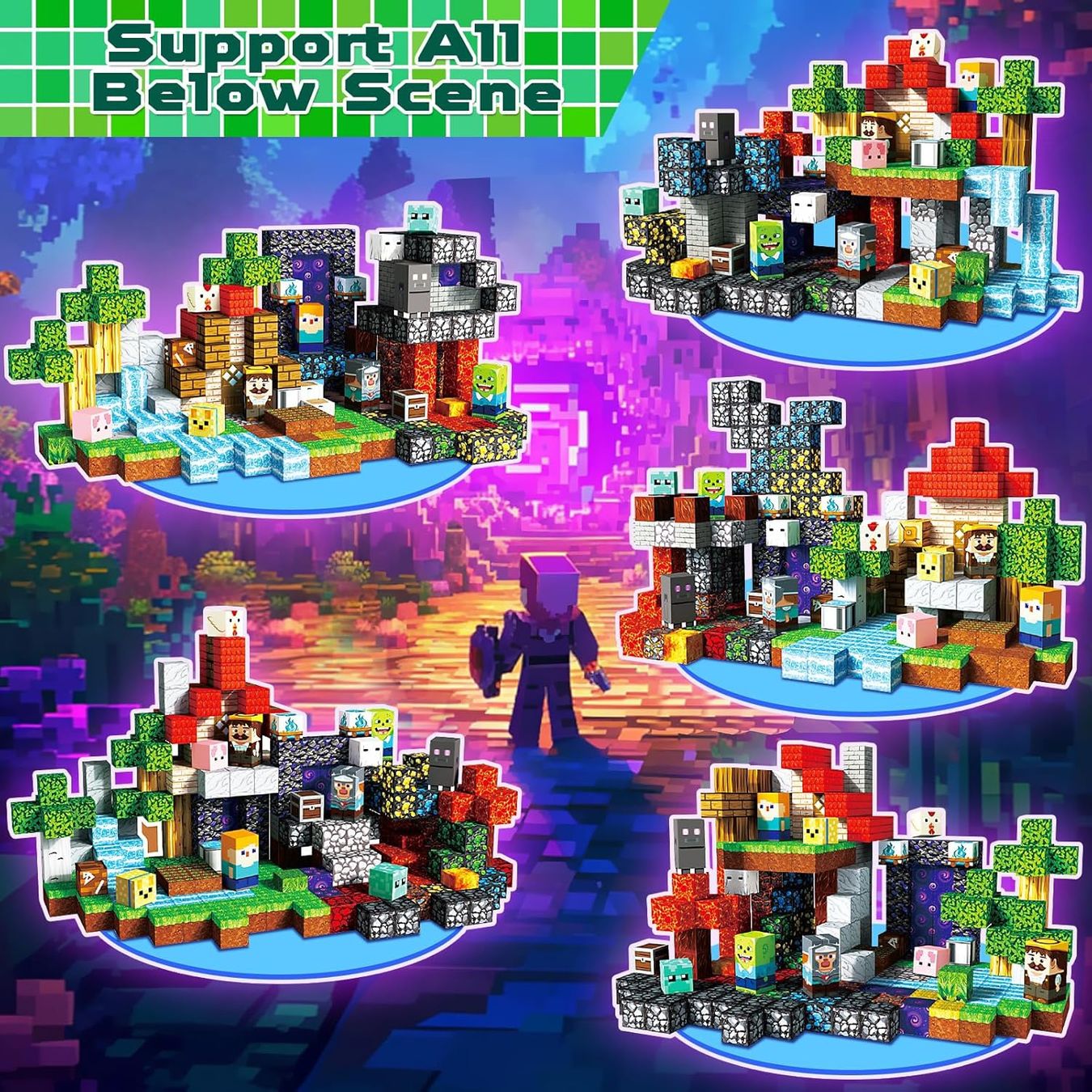 Spiele: Minecraft Magnetic Building Cubes 300 pcs Educational Gift  – Neu (gemäss Beschreibung) aus Glattbrugg von har_jgc7 5