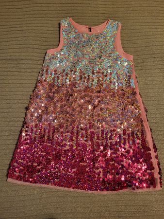 Glitzerndes Paillettenkleid Mädchen Gr. 110