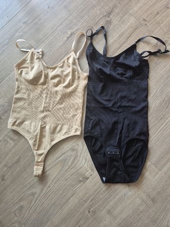 Formender Body Schwarz & Beige Gr L NEU!