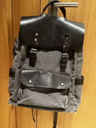 Rucksack Leder optik Grau