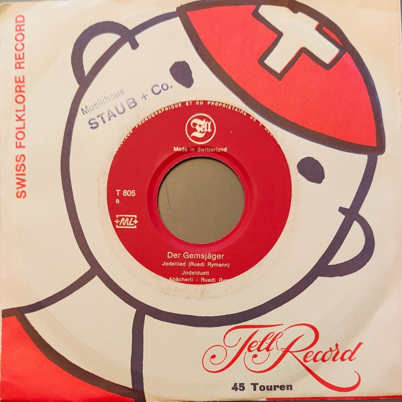 Dischi in vinile: Vinyl-Single Jodelduett Abächerli-Rymann - D'r Gemsjäger – Usato da Langenthal venduto da Modo39