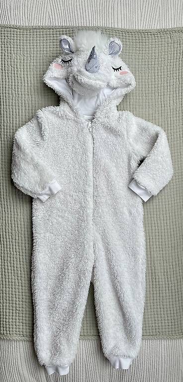 C&A Tute: Gr.98, Einhorn Overall mit silbernen Glitzerfäden – Usato da Gattikon venduto da AnnettFloh