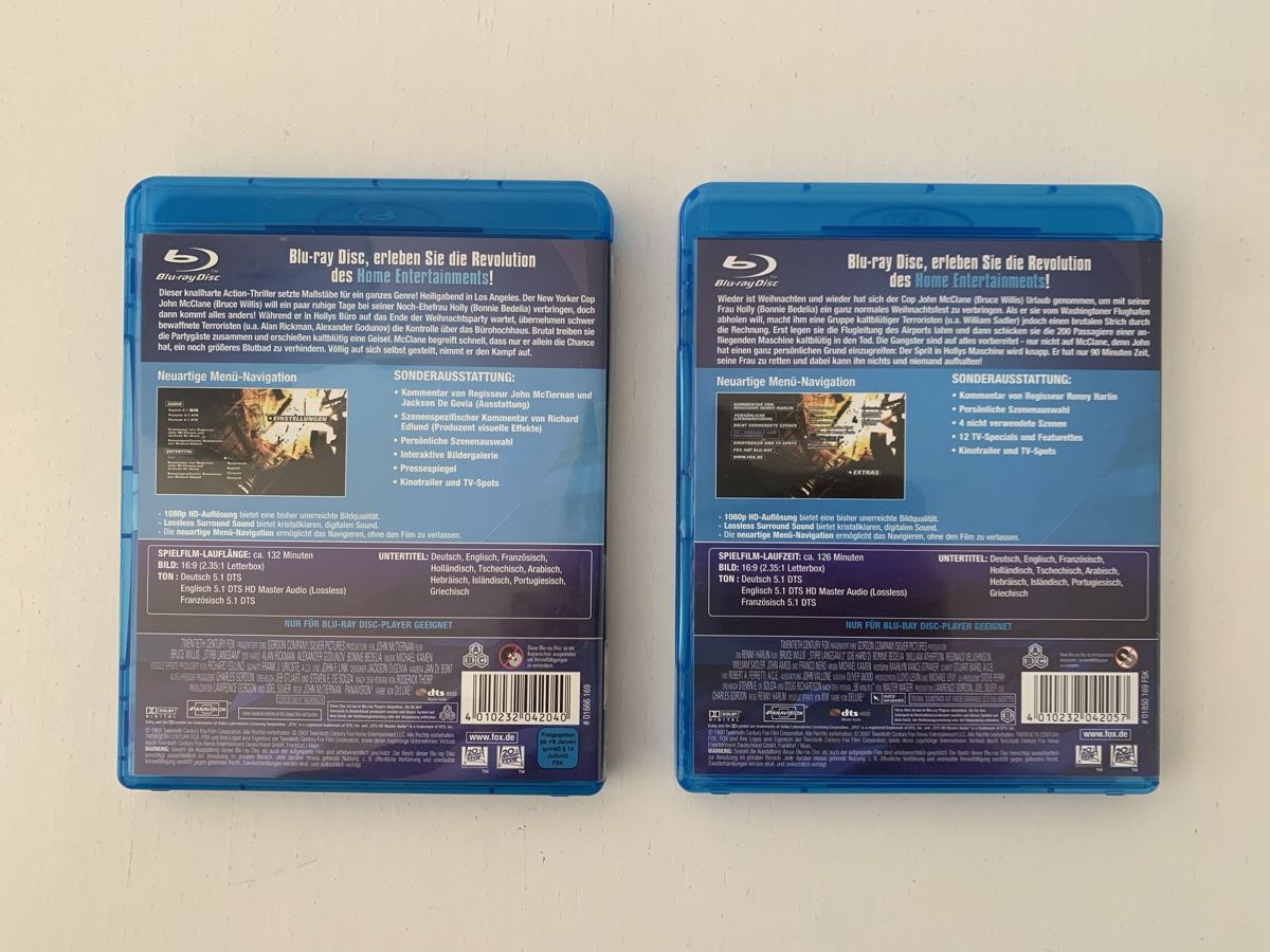 Tutti i DVDs: Die Hard & Die Harder / Strib Langsam 1 & 2 - Blu-ray – Usato da Zürich venduto da createdindust 1