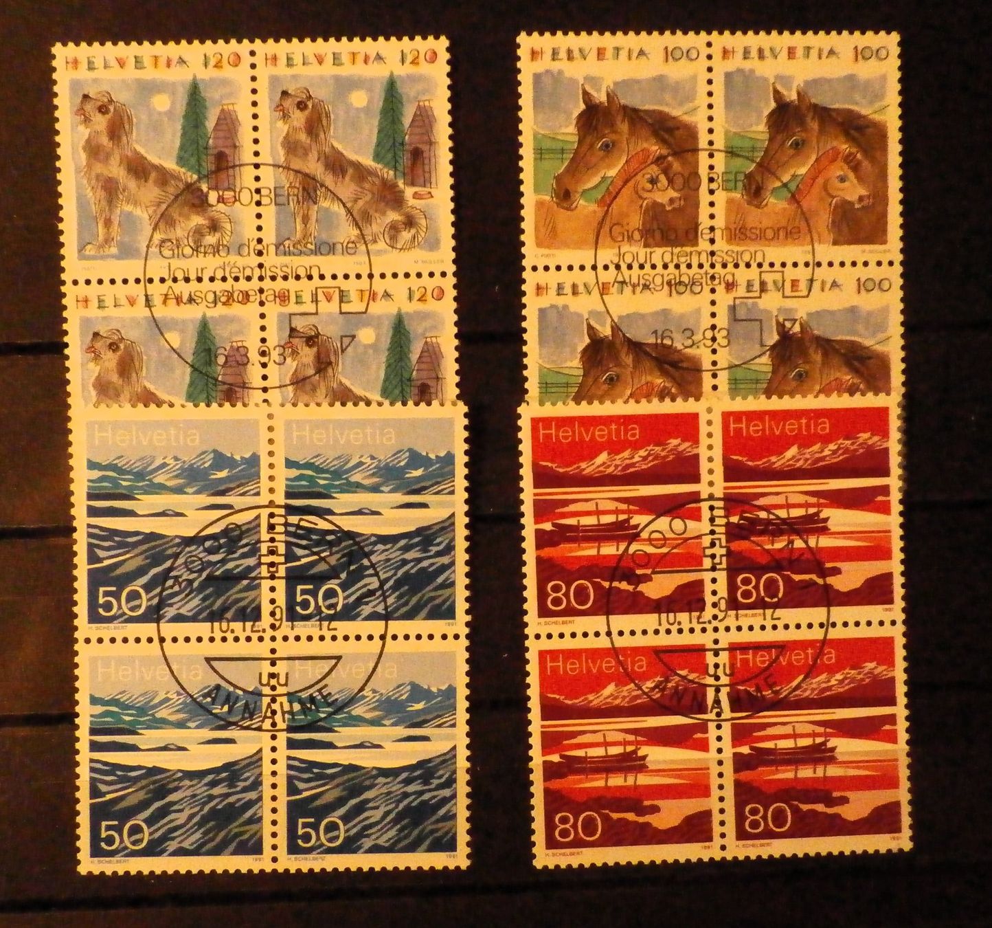 Alle Briefmarken: CH Freimarken /Tiere – Gebraucht aus Kehrsatz von Bernherb2