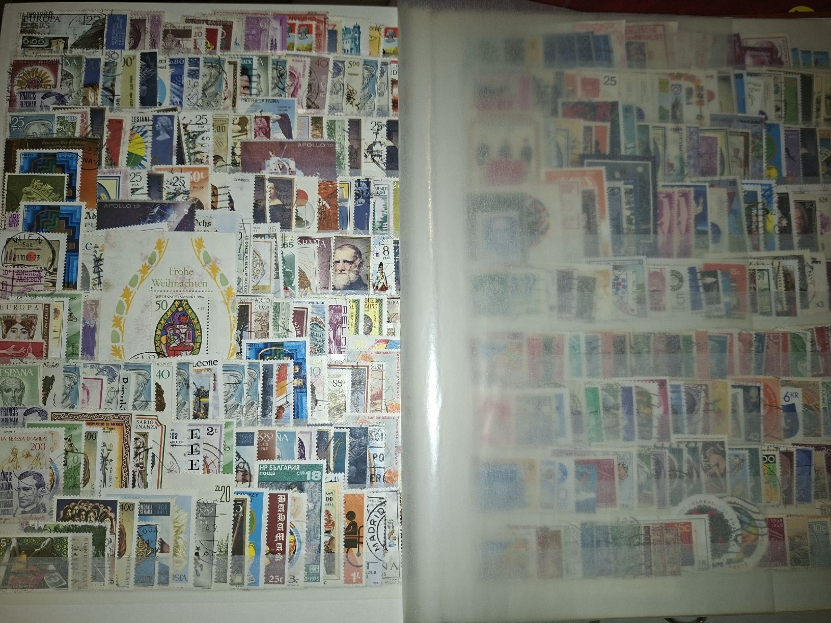 Alle Briefmarken: Briefmarkensammlung diverser länder kunterbunt eingeornet – Gebraucht aus Balgach von SIMEON27 3