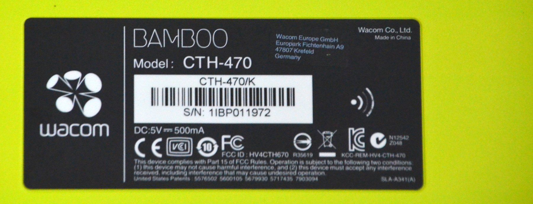 Wacom Tablet PC: Wacom Bamboo CTH-470 Grafiktablet / tablette graphique – Usato da Collonges venduto da arashee 4