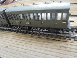 HO ROCO Modelleisenbahn Wagen DR grün 3 Klasse Lüp 22cm