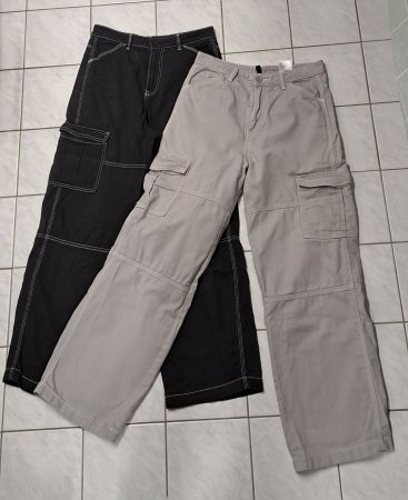 2 Stoffhosen Gr. 36 schwarz und grau