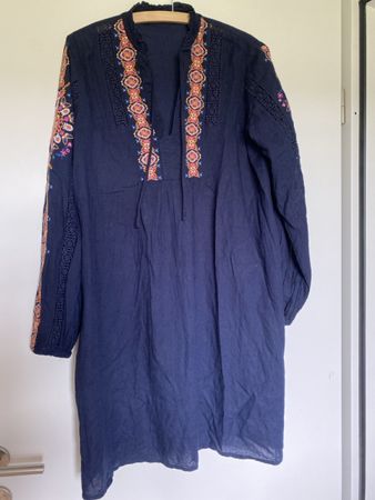 Odd Molly Kleid Gr. 2blau mit Stickerei - Top Zustand!