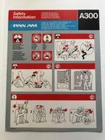 Pan Am A300 Safety card