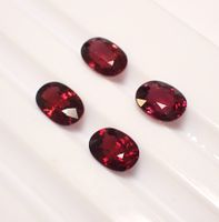 4 Rhodolith Granate | 7.62 ct Total | Unbehandelt