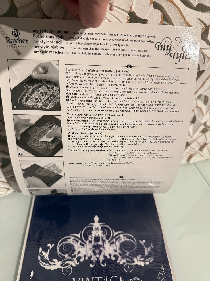 Schablonen: Siebdruck-Schablone Vintage Design, A4 NEU – Neu und originalverpackt aus Fällanden von Eifachschoen 5