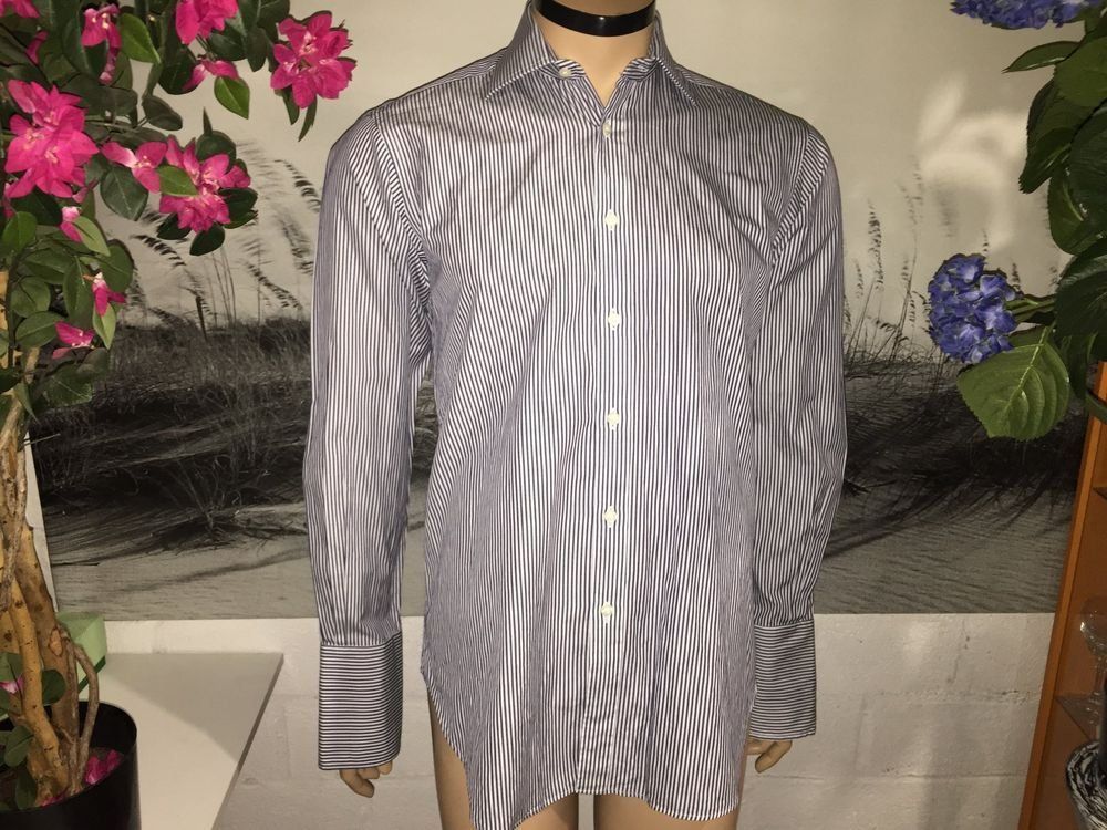 Camicie: Chemise à manchettes/Manchettknopfen Hemd T.M.LEWIN 39 (M).. – Usato da Cossonay-ville venduto da Super-Price-Quality