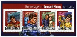 Block "Leonard Nimoy. Star Trek". Guinea-Bissau.