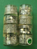 Silber Glitzer Sterne Basteln /Weihnachten/ Deko 4x6g