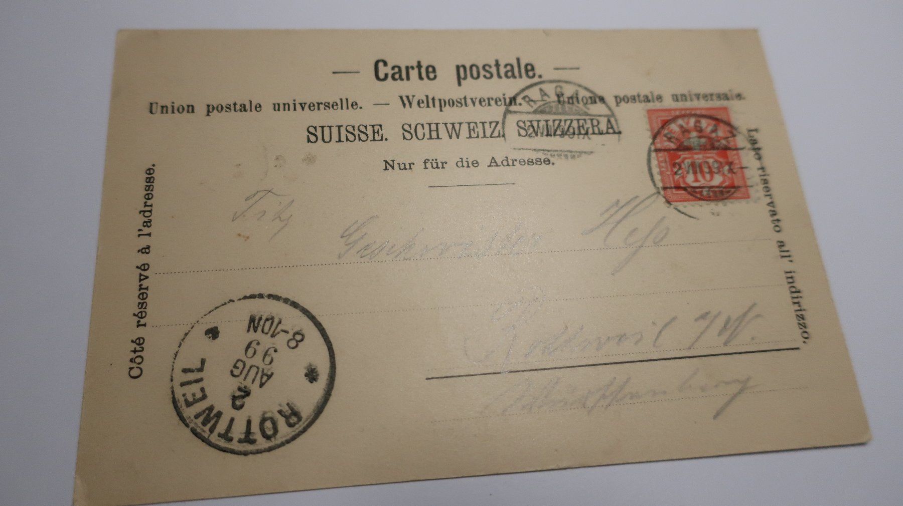 Cartoline postali: Kurort Ragaz  1899 – Usato da Cormoret venduto da Pascalll2001 4